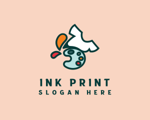 Shirt Print Paint logo design