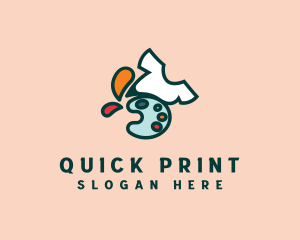 Shirt Print Paint logo design