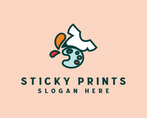 Shirt Print Paint logo design