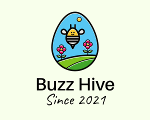 Garden Bee Egg logo design