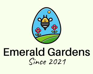 Garden Bee Egg logo design