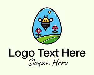 Garden Bee Egg Logo