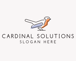 Cardinal Bird Zoo logo design