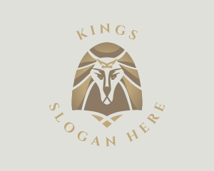 Gold Lion King logo design