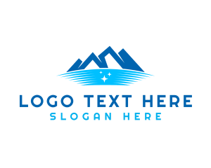 Crisp - Winter Mountain Lake logo design