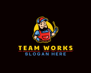 Crew - Repairman Maintenance Mechanic logo design