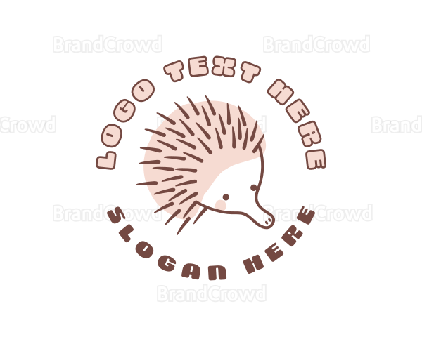 Cute Wild Echidna Logo