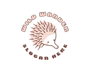 Cute Wild Echidna logo design