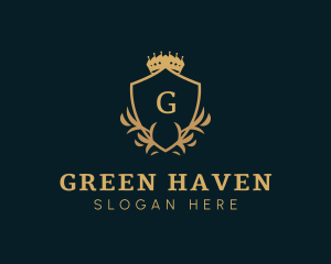 Royal Foliage Shield  logo design