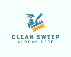Housekeeping - Housekeeper Clean Sanitation logo design