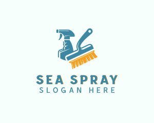 Housekeeper Clean Sanitation logo design