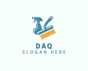 Disinfection - Housekeeper Clean Sanitation logo design