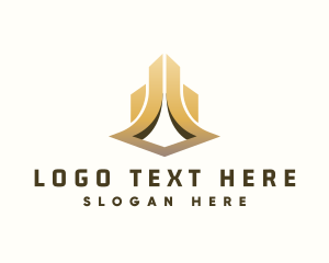 High End - Gold Luxury Tower logo design