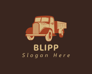 Trailer - Retro Dump Truck logo design