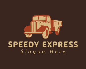 Retro Dump Truck logo design