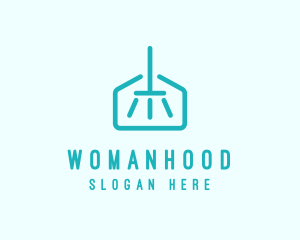 House Mop Cleaning Logo