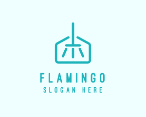 Mop - House Mop Cleaning logo design