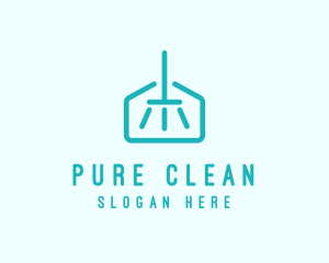 House Mop Cleaning logo design