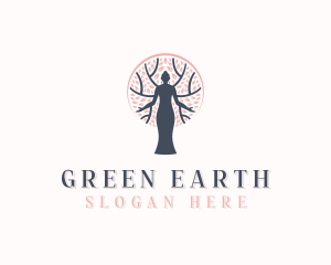 Ecology - Ecology Woman Tree logo design