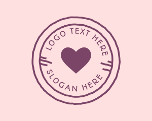 Dating - Clean Handwritten Stationery Heart logo design
