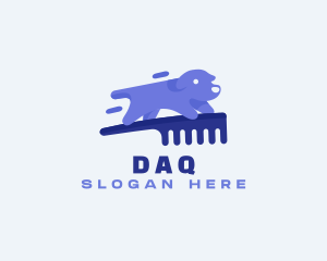 Dog Grooming Comb Logo