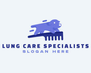 Dog Grooming Comb logo design