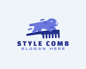 Dog Grooming Comb logo design