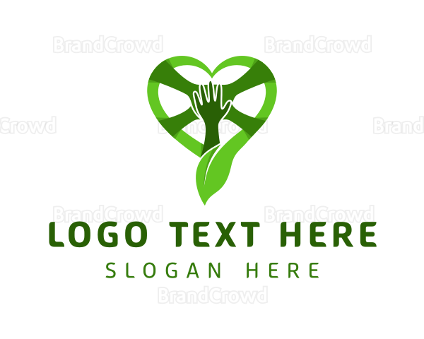 Environmental Heart Hand Logo