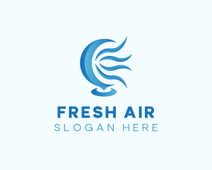 HVAC Temperature Ventilation logo design