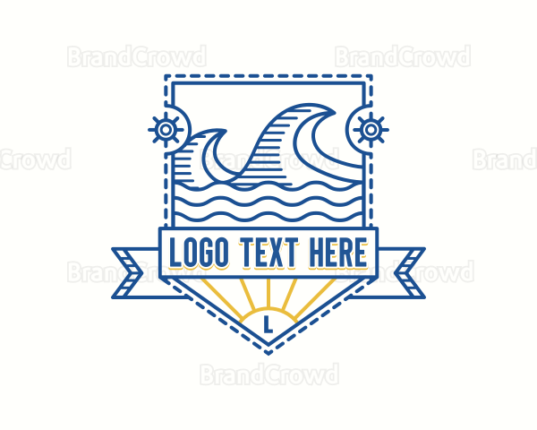 Ocean Surfing Island Logo