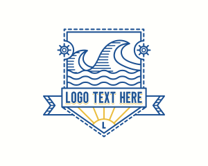 Ocean Surfing Island logo design