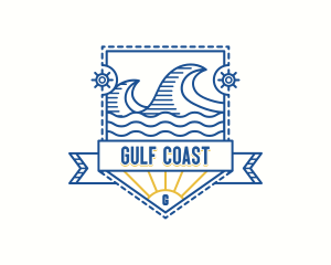 Ocean Surfing Island logo design