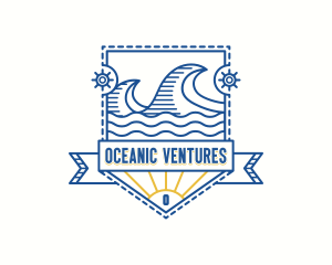 Ocean Surfing Island logo design