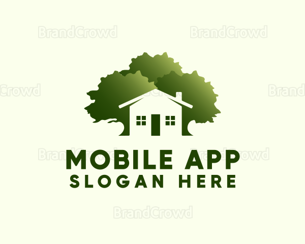Residential House Tree Logo
