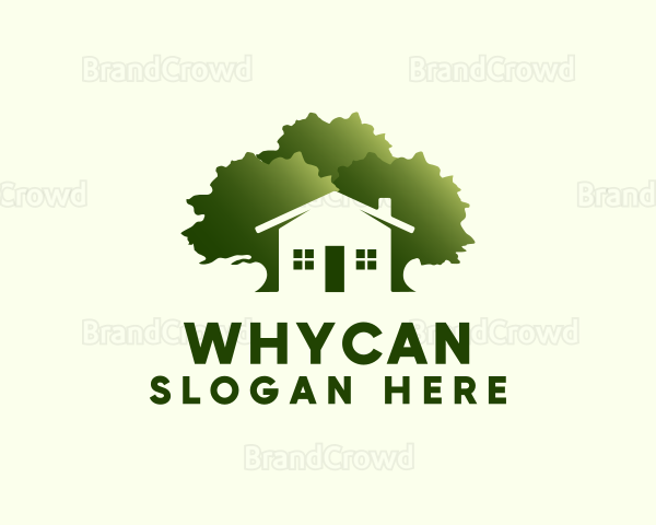 Residential House Tree Logo