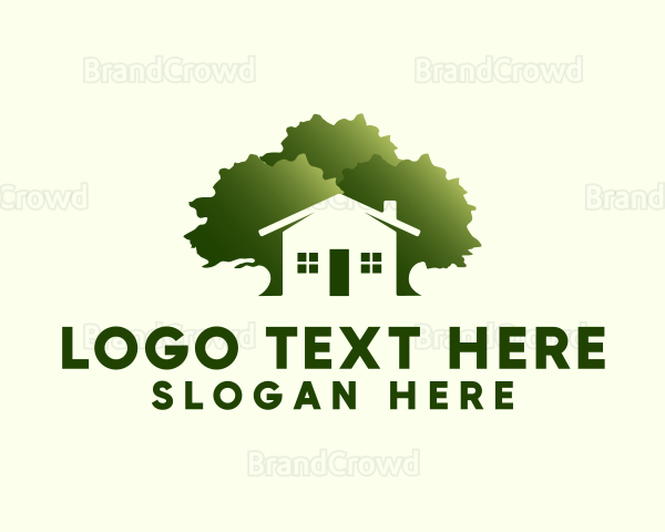 Residential House Tree Logo