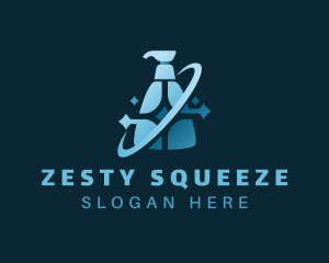 Cleaning Squeeze Bottle logo design