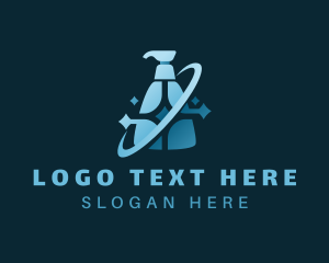 Clean - Cleaning Squeeze Bottle logo design