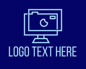 Photo Editor - Camera Computer Monitor logo design