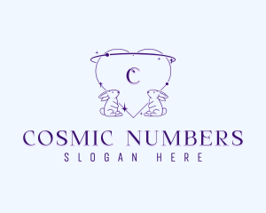 Cosmic Rabbit Heart logo design