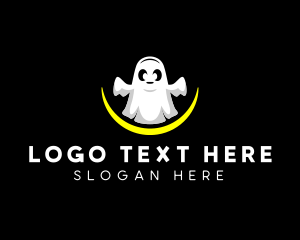 Character - Spooky Ghost Cute logo design