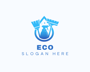 Sweeper - Droplet Clean Janitorial logo design