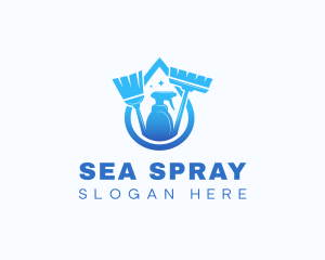 Droplet Clean Janitorial logo design