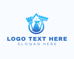 Broom - Droplet Clean Janitorial logo design