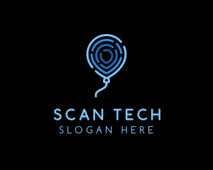 Scanner - Startup Thumbmark Balloon logo design