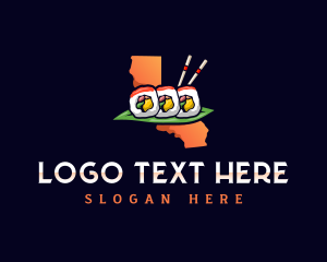 Giant Sequoia - Sushi Roll California logo design