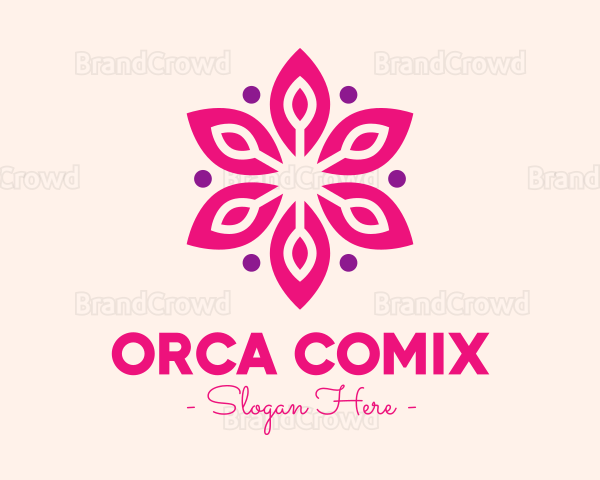 Pink Flower Blossom Logo