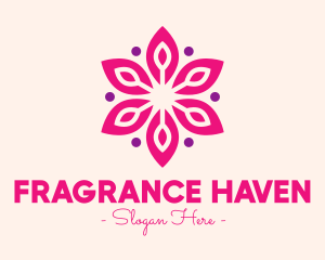 Pink Flower Blossom logo design