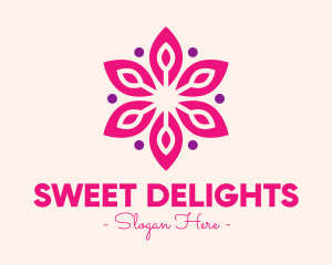 Pink Flower Blossom logo design