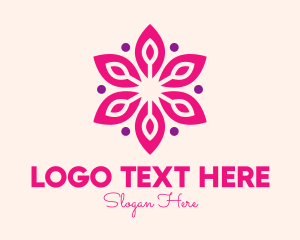 Pink Flower Blossom Logo